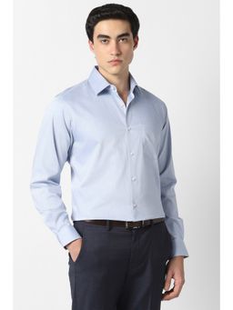 Van Heusen - Blue Solid Collar Neck Shirt