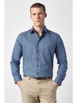 Van Heusen - Blue Checks Collar Neck Shirt