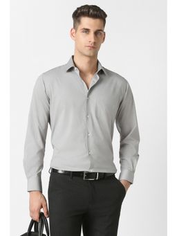 Van Heusen - Grey Solid Collar Neck Shirt