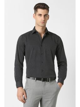 Van Heusen - Black Stripes Collar Neck Shirt