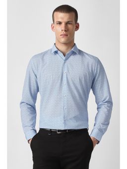 Van Heusen - Blue Printed Collar Neck Shirt