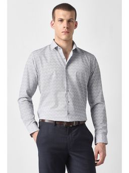 Van Heusen - Grey Printed Collar Neck Shirt