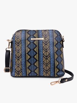Lapis O Lupo - Women Printed Sling Bag LLSL00105BK17 Black