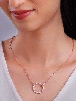 GIVA - 925 Sterling Silver Forever Valentine Necklace with silver chain for Women