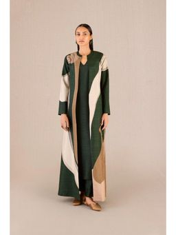 AMPM - Amida Green Solid Kurta and Pant with Jacket (Set of 3)