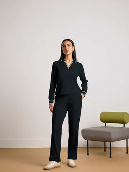 Muvazo - Black Warmth Weave Co-Ord (Set of 2)