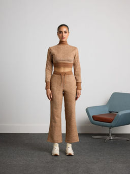 Muvazo - Brown Terra Tide Print Co-Ord (Set of 2)