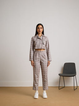 Muvazo - Grey Square Up Style Co-Ord (Set of 2)