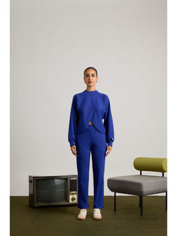 Muvazo - Blue Frosted Ribbed Co-Ord (Set of 2)