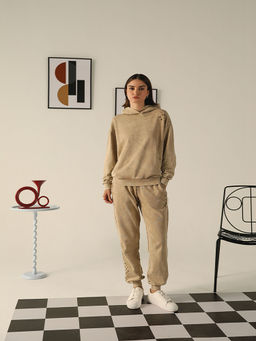 Muvazo - Khaki Acid Drift Co-Ord (Set of 2)