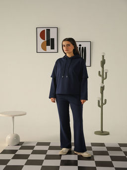 Muvazo - Blue Layered Luxe Co-Ord (Set of 2)