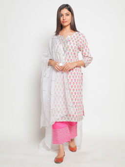 Maison Shefali - Guldastan Gulabo Pant & Kurta (Set of 3)
