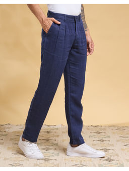 Fabindia - Navy Linen 808 Straight Leg Trouser