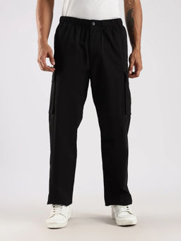 Calvin Klein - Black Straight Fit Solid Mid Rise Cargo