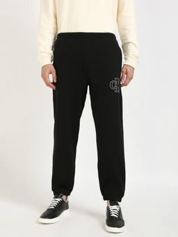 Calvin Klein - Black Relaxed Fit Logo Mid Rise Jogger
