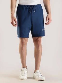 Calvin Klein - Men Blue Relaxed Fit Logo Mid Rise Shorts