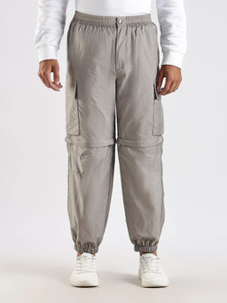 Calvin Klein - Grey Regular Fit Solid Mid Rise Cargo Jogger