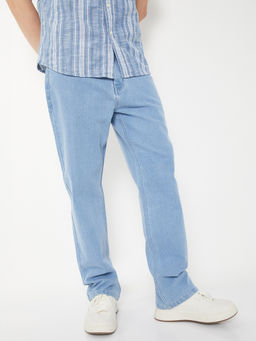 max - Men Washed Blue Straight Fit Jeans