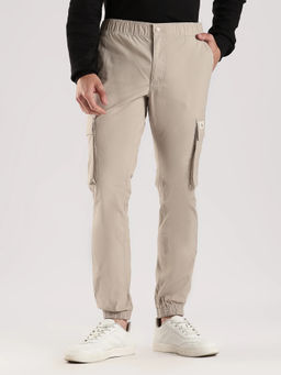 Calvin Klein - Beige Skinny Fit Solid Mid Rise Jogger