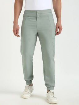 Calvin Klein - Grey Tapered Fit Solid Mid Rise Jogger