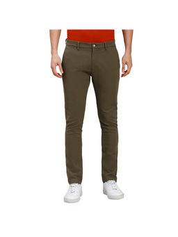 Reid & Taylor - Mens Olive Casual Regular Fit Trouser