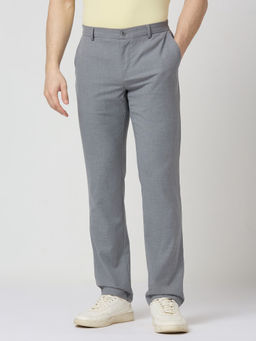 Reid & Taylor - Mens Grey Semi Formal Regular Fit Trouser