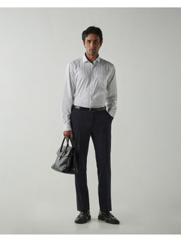 Reid & Taylor - Mens Navy Blue Formal Regular Fit Trouser