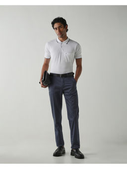 Reid & Taylor - Mens Navy Blue Semi Formal Regular Fit Trouser
