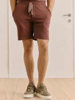 Andamen - Men Burgundy Pure Cotton Relaxed Fit Shorts