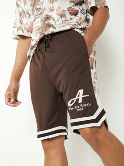 max - Men Brown Printed Shorts