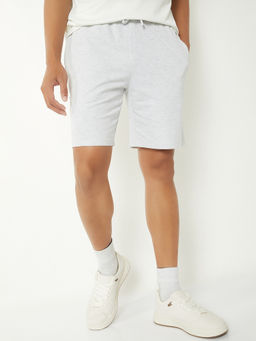 max - Men White Solid Athleisure Shorts