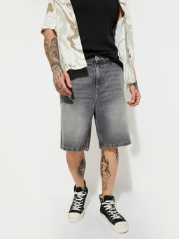 max - Urb_N Men Black Washed Jorts