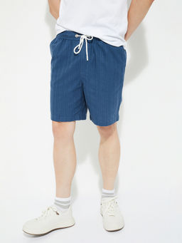 max - Urb_N Men Blue Striped Shorts
