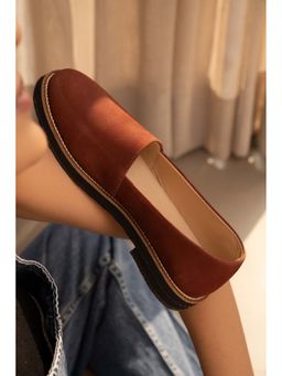 Chal Shoes - Mahogany Tan Ballerina Shoes