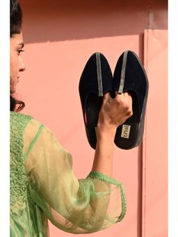 Chal Shoes - Jarsa Mojari Black Velvet Men Shoes