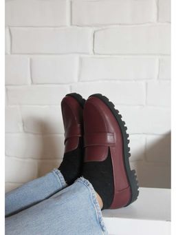 Chal Shoes - Maroon Loafer Shoes
