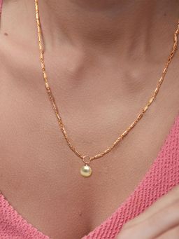 MINUTIAE - Gold-Plated Pendant Necklace with Chain - Gold