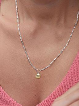 MINUTIAE - Silver-Plated Pendant Necklace with Chain - Gold