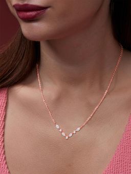 MINUTIAE - Rose Gold-Plated Pendant Necklace with Chain - Rose Gold