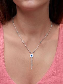 MINUTIAE - Silver-Plated Pendant Necklace with Chain - Silver