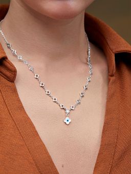 MINUTIAE - Silver-Plated Pendant Necklace with Chain - Silver