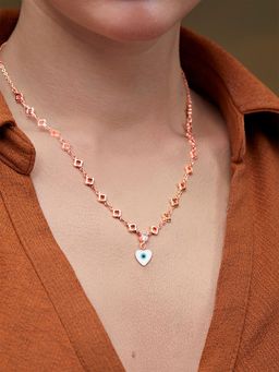 MINUTIAE - Rose Gold-Plated Pendant Necklace with Chain - Rose Gold