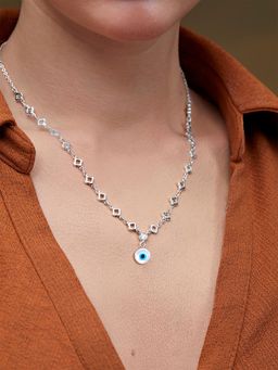 MINUTIAE - Silver-Plated Pendant Necklace with Chain - Silver