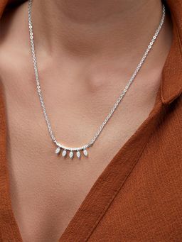 MINUTIAE - Silver-Plated Pendant Necklace with Chain - Silver