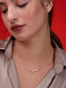 MINUTIAE - Gold-Plated Pendant Necklace with Chain - Gold