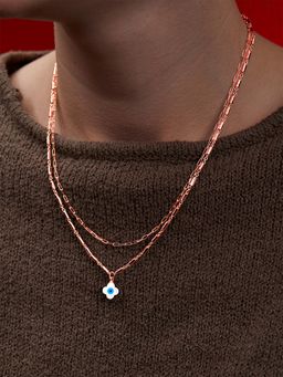 MINUTIAE - Rose Gold-Plated Pendant Necklace with Chain - Rose Gold