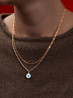 MINUTIAE - Gold-Plated Pendant Necklace with Chain - Gold