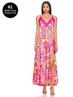 Free People - All A Bloom Maxi Dress In Neon Pop Combo