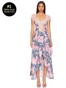 Free People - x Intimately FP Bad For You Maxi Bodysuit In Dusty Rose Combo