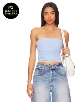 Free People - Boulevard Tube Top In Blue Vista